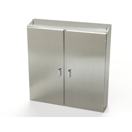 Saginaw Control & Engineering 3 Point Latch with Padlock Handle Electrical Enclosures, 60 in H, 12 in D, 60 in W SCE-60EL6012SSST